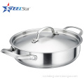 Stainless steel korean frying pan